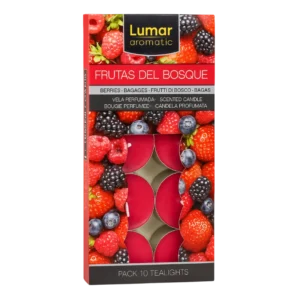 LUMAR AROMATIC – Lot de 10 Bougies Parfumées Fruits Rouges - Produit Electromax Maroc
