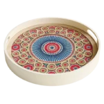 Plateau Bois PLT110-24 – Plateau Rond Élégant - Produit Electromax Maroc