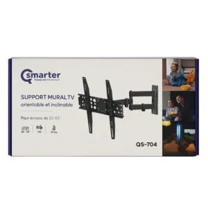 Qsmarter QS-704 – Support Mural TV Orientable & Incli... - Produit Electromax Maroc