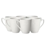Set Verre Eau W1567LX-80Z – Lot de Mugs Blancs Texturés e... - Produit Electromax Maroc