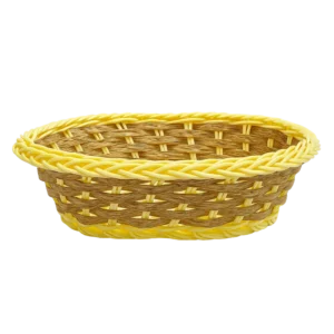 Panier à Pain PNR66-20 – Corbeille Ronde Tressée Jaune