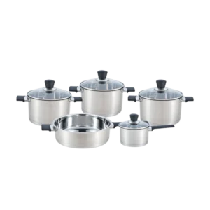 Taurus Sevilla – Batterie de Cuisine 9 Pièces Inox 0,5 mm - Produit Electromax Maroc