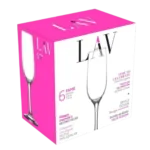 LAV YR EMP541 Verres à Pied – Lot de 6 Verres à Vin - Produit Electromax Maroc