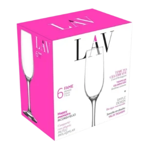 LAV YR EMP541 Verres à Pied – Lot de 6 Verres à Vin - Produit Electromax Maroc