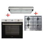 HKM Pack Cuisine de Hotte HT60NXD + Plaque Gaz B-640 + Fo... - Produit Electromax Maroc