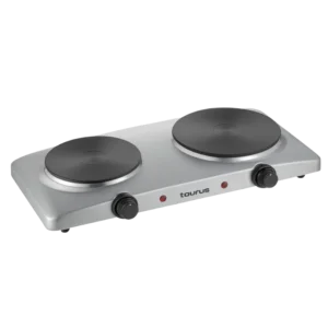 Taurus Volcano Duo Inox – Plaque Électrique Double Feu 2500W