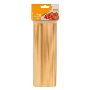 Lamacom 2501Y Brochettes Bois 25cm – Lot de 100 Piques - Produit Electromax Maroc