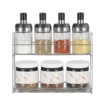 Tatch H3378D-7 – Service à Épices 7 Pots Effet Marbre