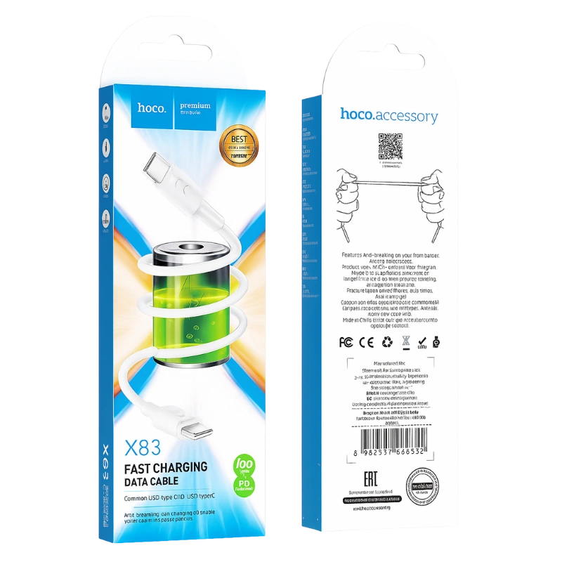 Câble Micro-USB HOCO X83 3A Electromax Maroc Câble Micro-USB HOCO X83 3A - Produit Electromax Maroc