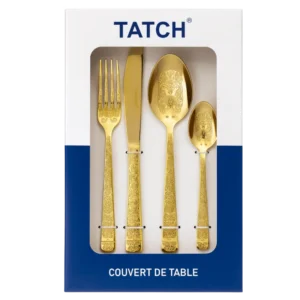 Tatch BC3383G Set couverts dorés - Produit Electromax Maroc