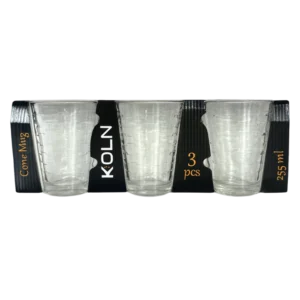 KOLN Verres 255ml lot de 3 - Produit Electromax Maroc