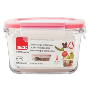 Ibili 754810 Récipient Carré en Verre Borosilicato 1L - Produit Electromax Maroc
