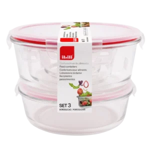 Ibili 755150 – Set de 3 Récipients Alimentaires Ronds (0,... - Produit Electromax Maroc