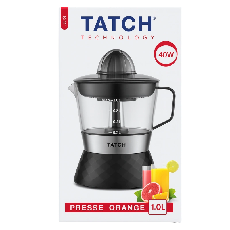 Presse-agrumes Tatch inox 1L Electromax Maroc Vue détaillée Presse-agrumes Tatch inox 1L - Electromax