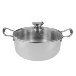 Lamacom F24TL-13 Triply – Faitout Inox 24cm avec Couvercl... - Produit Electromax Maroc