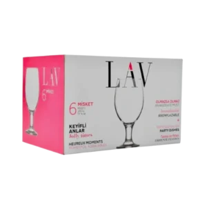 LAV – YR-EMP571 Lot de 6 Verres à Pied – 110 ml