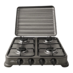 Magic Home ITH-JX-5004 – Réchaud 4 Feux à Gaz avec Couvercle - Produit Electromax Maroc