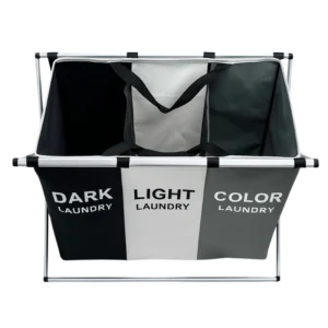 Sac à Linge SAL130-24 – Panier de Tri Triple Compartiment... - Produit Electromax Maroc