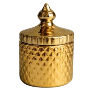 Décor Porcelaine DPN0080-24 – Boîte Décorative Dorée