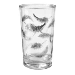 IS RICHA-ARG Verre Décor Plume Argent – Coffret 12 Pièces - Produit Electromax Maroc
