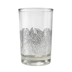 IS JARDIN-ARG-HD Verre Décor Jardin Argent – Coffret 12 Pièces