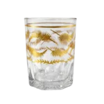 YK-RICHA-D Verre Décor Plume Dorée – Coffret 12 Pièces