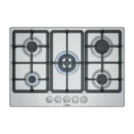 Bosch PGQ7B5B90 Table de cuisson Gaz 75 cm – 5 Brûleurs – Inox