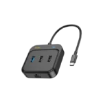 Hoco HB37TC Adaptateur HDMI HDTV + RJ45 + USB + PD 100W - Produit Electromax Maroc