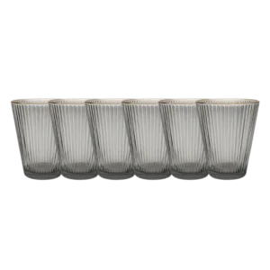 L3601 Grey DR – Lot de 6 Verres à Eau (250 ml) - Produit Electromax Maroc
