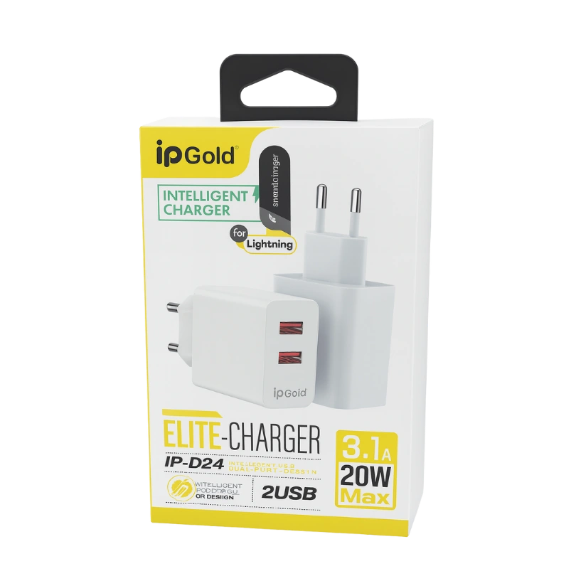 Chargeur IP GOLD D24 20W iPhone Electromax Maroc Chargeur IP GOLD D24 20W iPhone