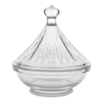 Mini Tajine en Verre Rayé Transparent – Décoratif & P... - Produit Electromax Maroc