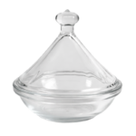 YR-SUG685-GG Mini Tajine en Verre Transparent – Design Élégant Décoratif