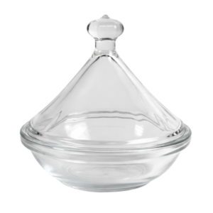 YR-SUG685-GG Mini Tajine en Verre Transparent – Design Élégant Décoratif