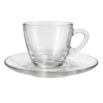 CC-TEA-200 6 Tasse à Thé en Verre Transparent avec Soucoupe - Produit Electromax Maroc