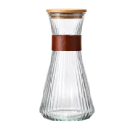 OMR-RSLY-1000 Bocal en Verre 1000ml avec Couvercle en Bois - Produit Electromax Maroc