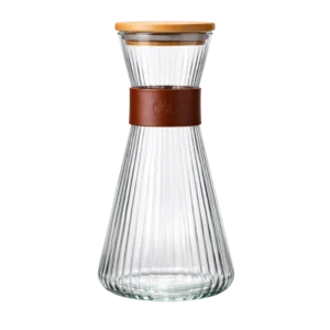OMR-RSLY-1000 Bocal en Verre 1000ml avec Couvercle en Bois - Produit Electromax Maroc