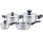 Taurus Andorra 7-Piece Stainless Steel Cookware Set - Produit Electromax Maroc