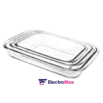 Ibili 480700 Set 3 Moules Cristal – Plat à Four Rectangulaire