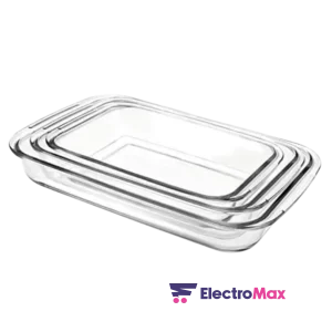 Ibili 480700 Set 3 Moules Cristal – Plat à Four Rectangulaire