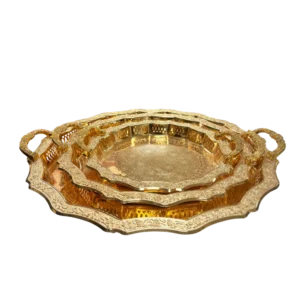 Plateaux 6601B dorés 3 pièces