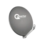 Qsmarter Parabole 80cm – Antenne Satellite Offset, Haute Réception, Anthracite