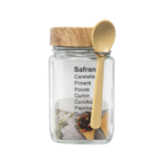 ITH-6602H-1P Bocal En Verre Avec Couvercle Bambou Et Cuil... - Produit Electromax Maroc