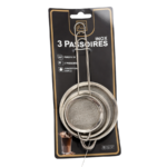 SET DE 3 PASSOIRES A MAILLES FINE EN INOX 7-8-10CM PSR074-19