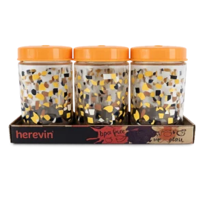 Herevin 171441-458 ENSEMBLE DE 3 POTS DÉCORÉS EN PIERRE 6... - Produit Electromax Maroc