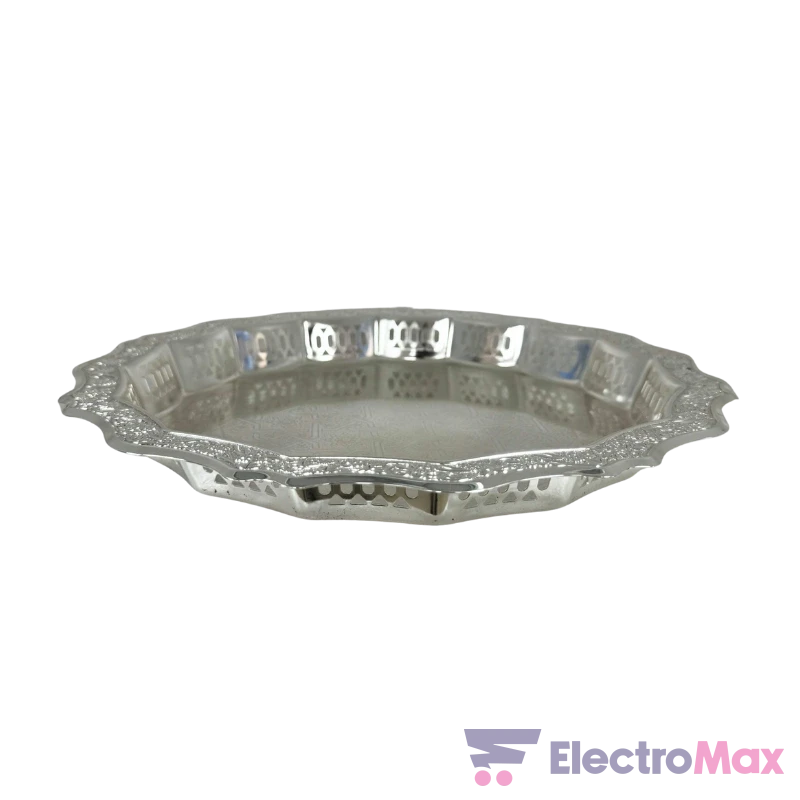 Plateaux 6601B argentés 3 pièces Electromax Maroc Plateaux 6601B argentés 3 pièces – Image 3