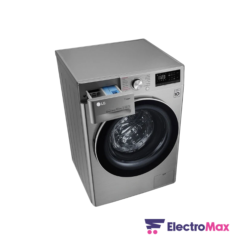 LG F4V5RYP2T Lave-Linge Inox 10,5 kg Electromax Maroc LG F4V5RYP2T Lave-Linge Inox 10,5 kg – Image 2