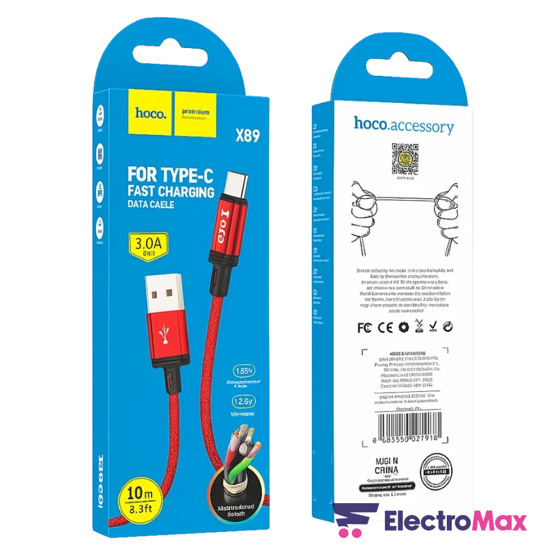 HOCO CAB20X89MIC Câble Fast Charging 2.4A X89 Micro USB Electromax Maroc HOCO CAB20X89MIC Câble Fast Charging 2.4A X89 Micro USB